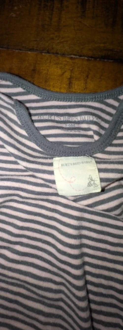 Burt's Bees Baby Blue & Gray Cotton Footie Two-Pack
